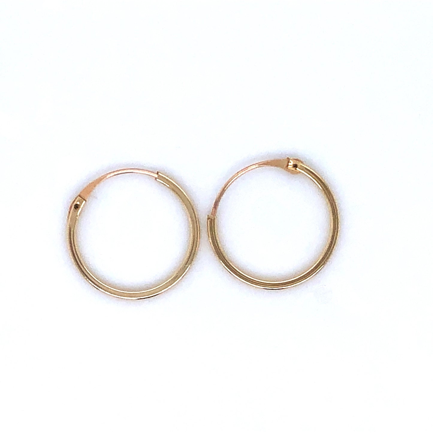 9ct Gold 14mm Square Sleeper Earrings 14P