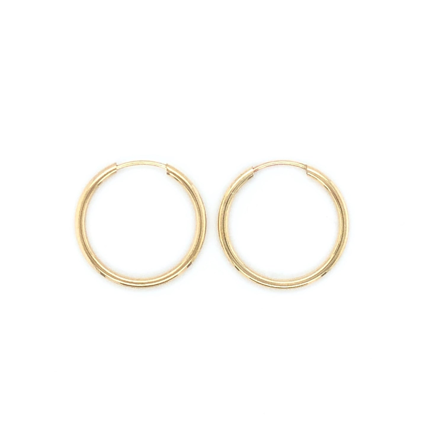 9ct Gold 15mm Sleeper Earrings 15MX