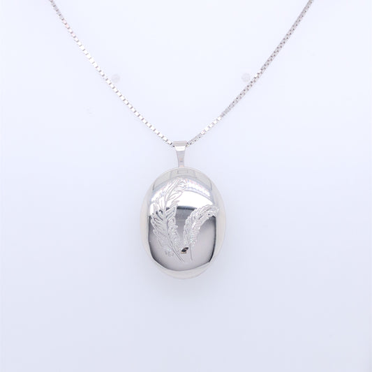 Sterling Silver Feather Locket