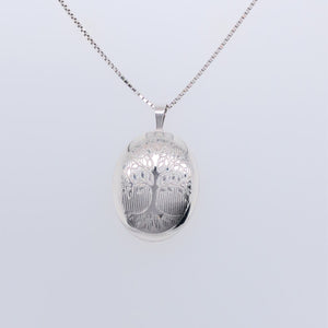 Sterling Silver Engraved Tree of Life Locket