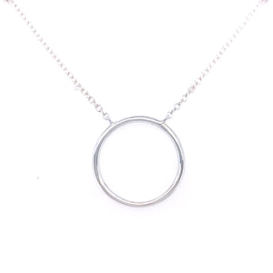 Sterling Silver Eternal Circle Necklace