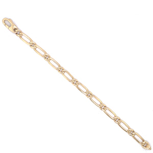 9ct Gold Large Open Figaro Bracelet