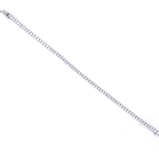 9ct White Gold CZ Tennis Bracelet