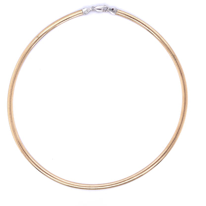 9ct Gold Bi-Colour Omega Necklet