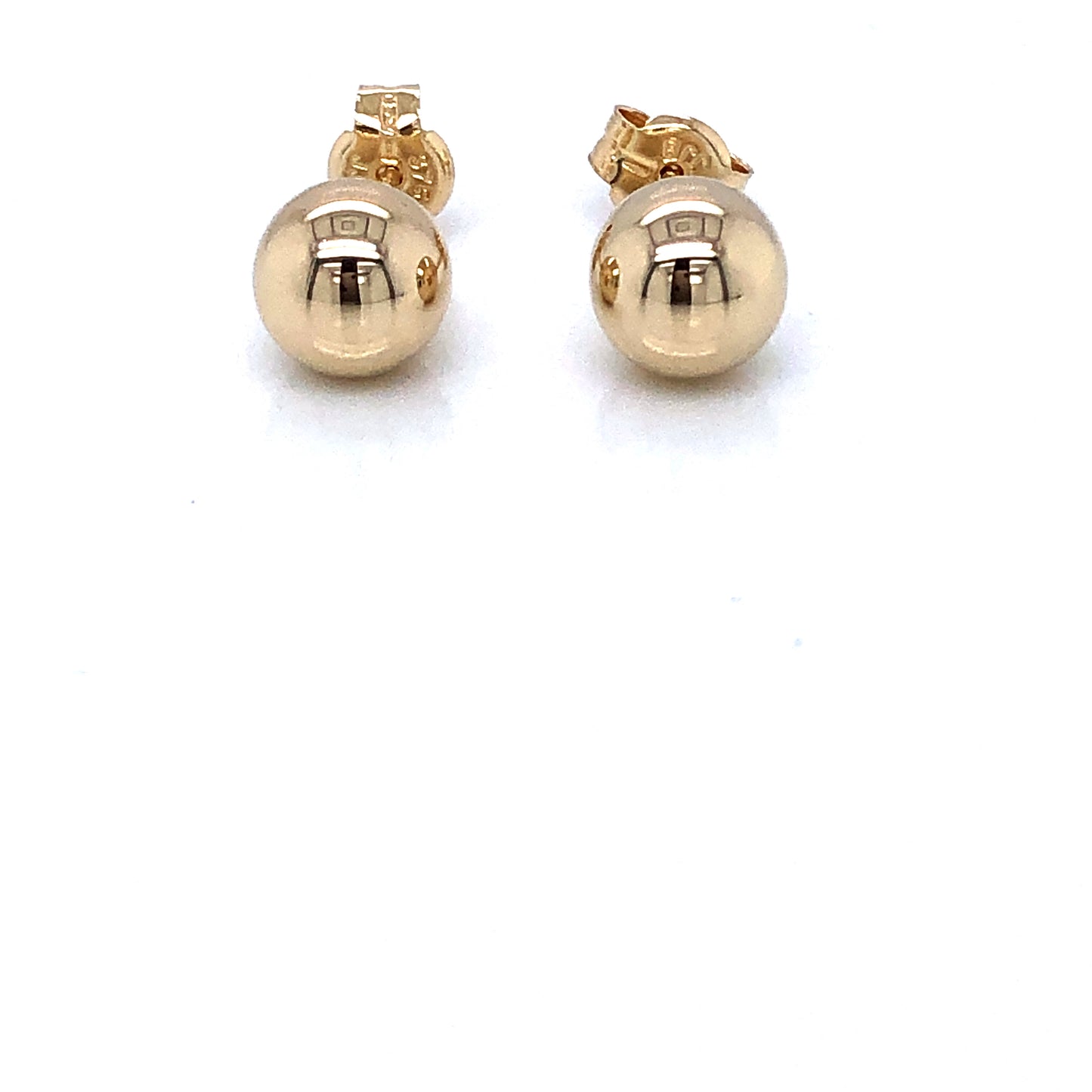 9ct Gold 7mm Ball Stud Earrings 10039