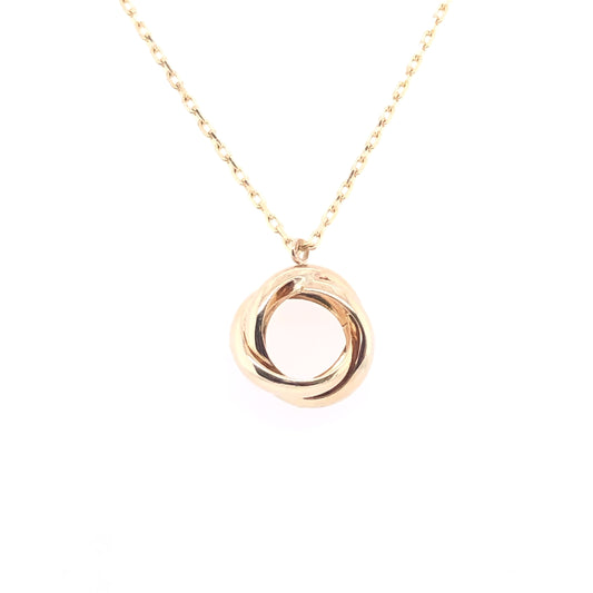 9ct Gold Three Colour Knot Pendant