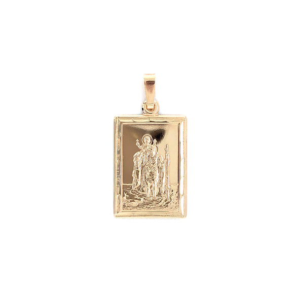 9ct Yellow Gold  St Christopher Medal