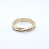 9ct Gold CZ Crossover Eternity Ring