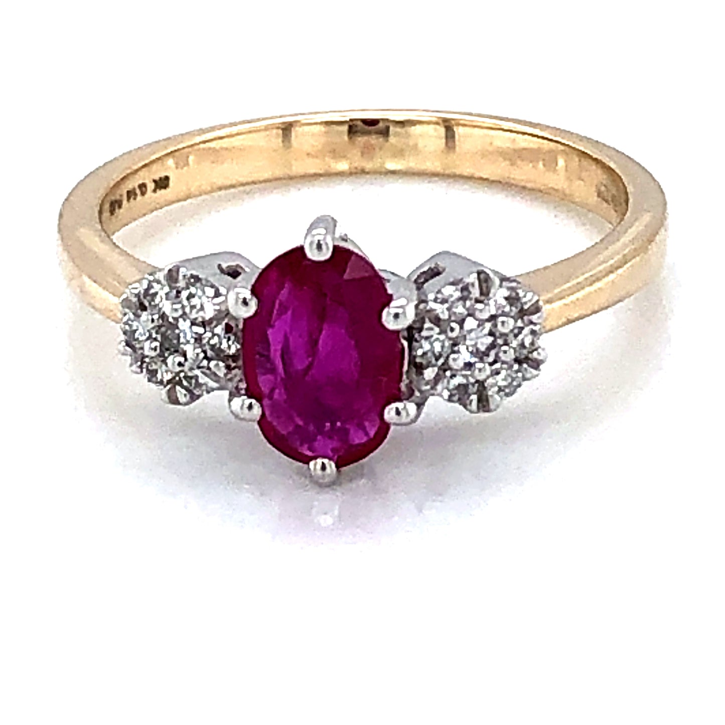 9ct Gold Ruby & Diamond  Ring