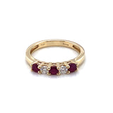 9ct Gold Ruby & Diamond  Eternity Ring