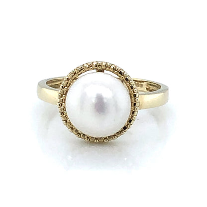 9ct  Gold  Pearl Ring GRX142