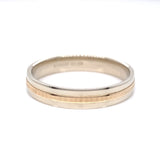9ct Gold Men's 4mm White Gold / Yellow Band Light Wedding Ring