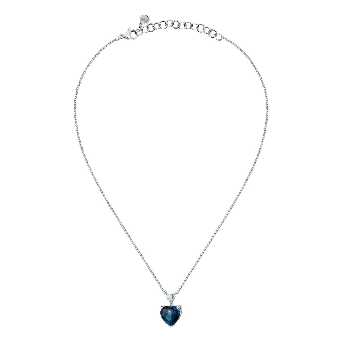 Chiara Ferragni Diamond Heart Pendant 1 Blue And 1 White Heart Stones J19AUV10