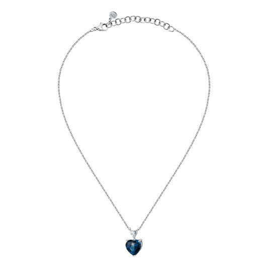 Chiara Ferragni Diamond Heart Pendant 1 Blue And 1 White Heart Stones J19AUV10