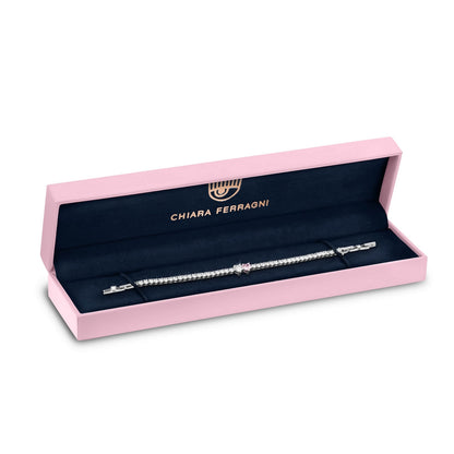 Chiara Ferragni Diamond Heart Tennis Bracelet 1 White And 1 Fairy Tale Heart Stones J19AUV12