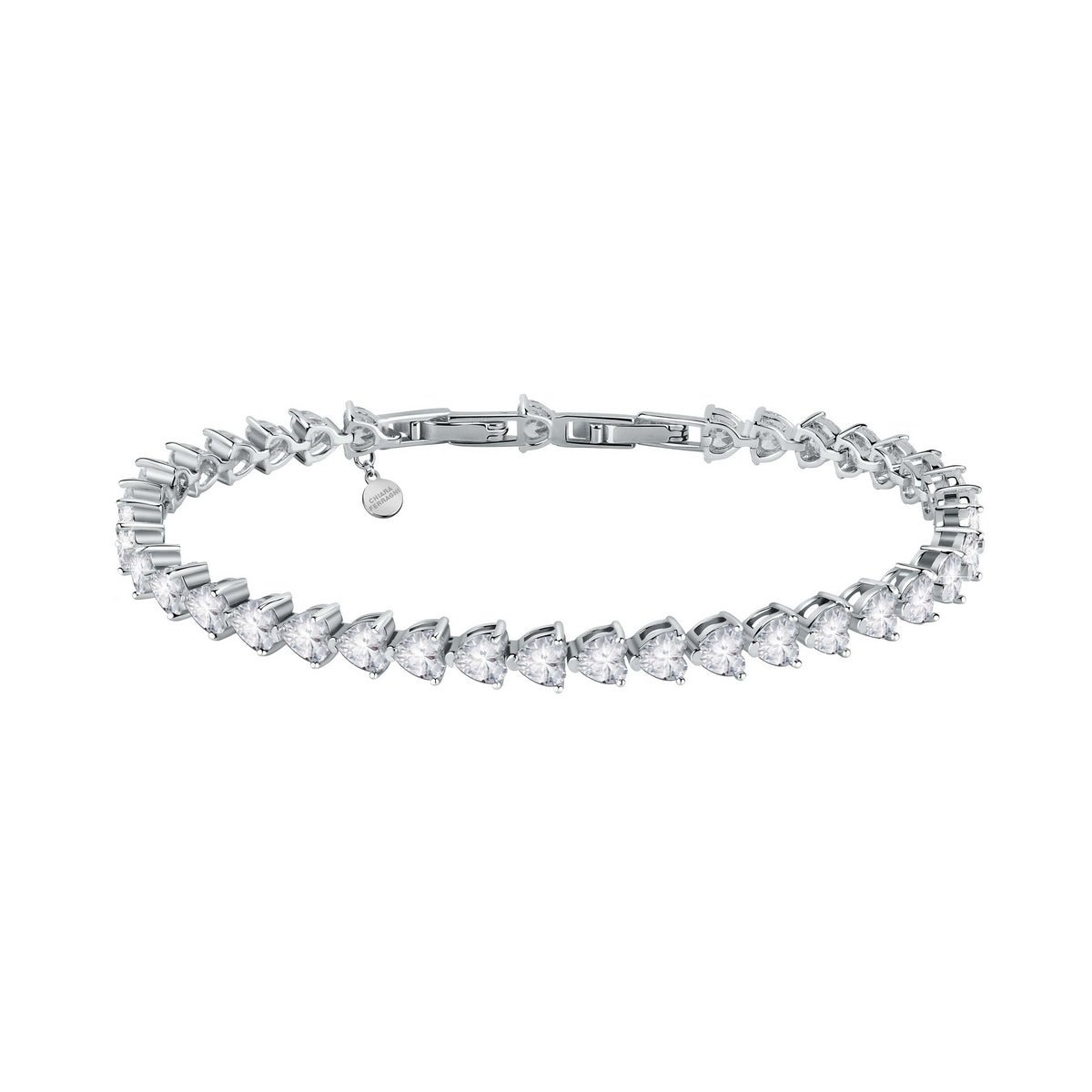 Chiara Ferragni Diamond Heart Tennis Bracelet White Heart Stones J19AUV19