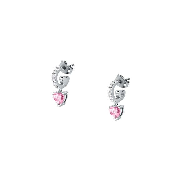 Chiara Ferragni Diamond Heart Earrings Hoop With Fairy Tale Heart Charm J19AUV23