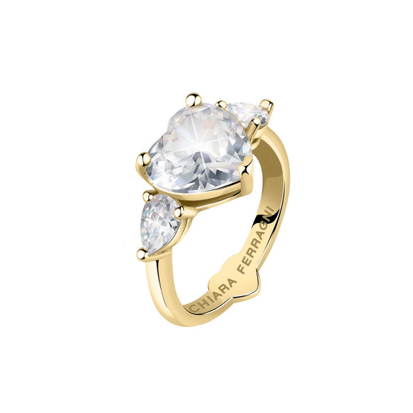 Chiara Ferragni Diamond Heart Ring Yg With White Heart Stone J19AUV32