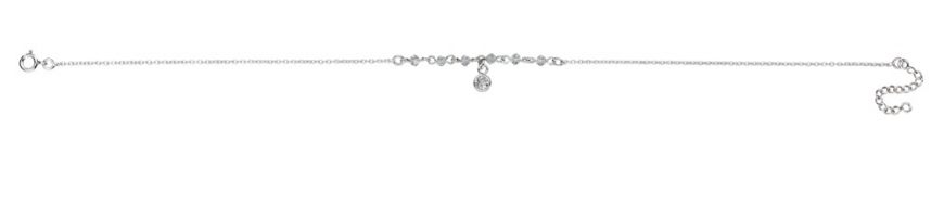 Sterling Silver Crystal / CZ Charm Anklet K196C