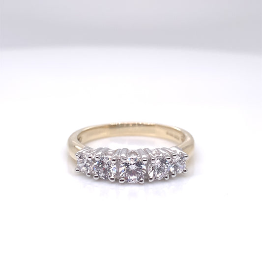 9ct Gold CZ Large Graduated Eternity Ring GRZ218