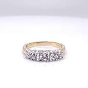 9ct Gold CZ Large Graduated Eternity Ring