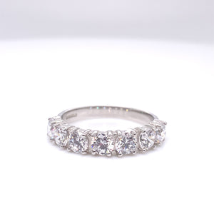 9ct White Gold CZ Eternity Ring