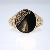 9ct Gold Gents Oval Signet Ring