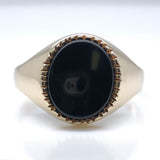 9ct Gold Gents Oval Onyx Ring