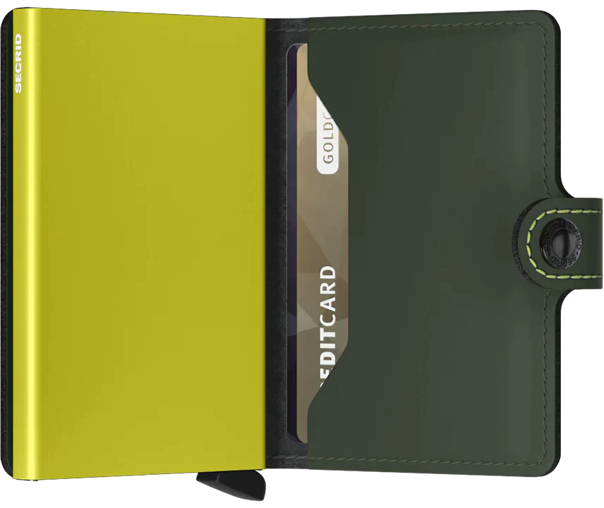 Secrid Miniwallet Matte Green & Lime Leather