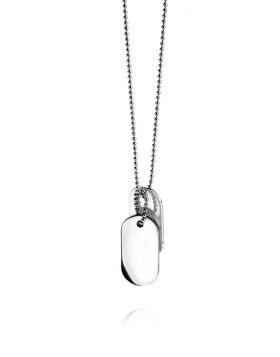 Fred Bennett Men's Steel Double Dog Tag Pendant