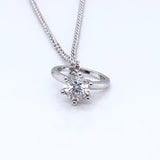 9ct White Gold CZ "Will You Marry Me" Pendant