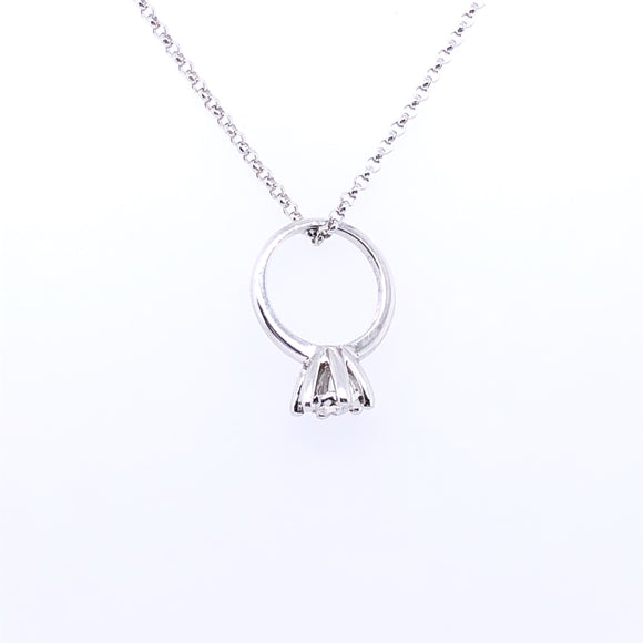 9ct White Gold CZ 