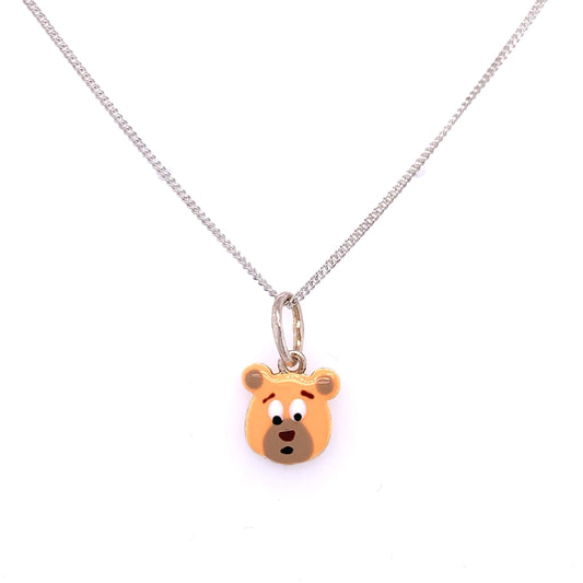 Silver Kids Bear Pendant TZ267