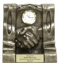 Bronze Hands Presentation Clock HS6