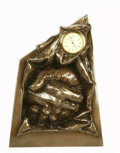 Bronze Hands Presentation Clock
