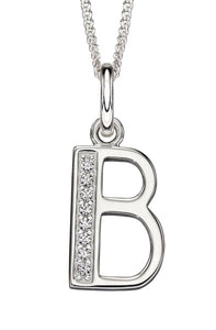 Sterling Silver Art Deco Initial Pendant