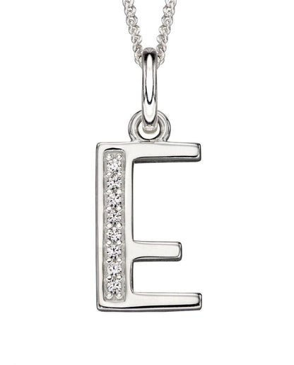 Sterling Silver Art Deco Initial Pendant