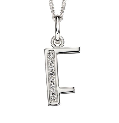 Sterling Silver Art Deco Initial Pendant