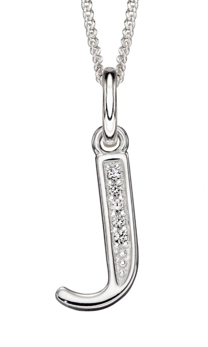 Sterling Silver Art Deco Initial Pendant