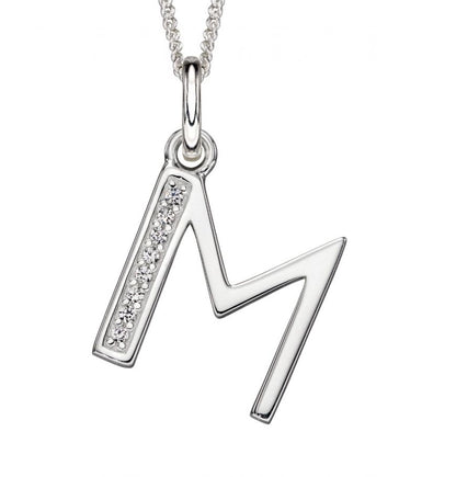 Sterling Silver Art Deco Initial Pendant