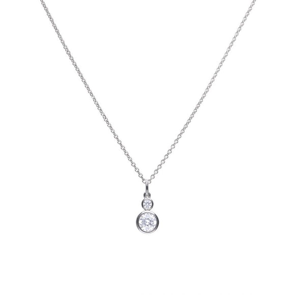 Diamonfire Double Bezel-set CZ Pendant P4916