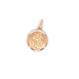 9ct Yellow Gold  St Christopher Medal & Chain GP769