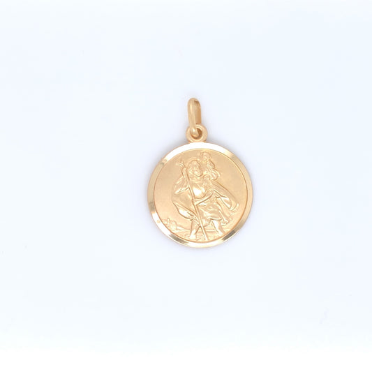 9ct Yellow Gold  St Christopher Medal