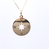9ct Gold "You're my North, South, East & West" Pendant
