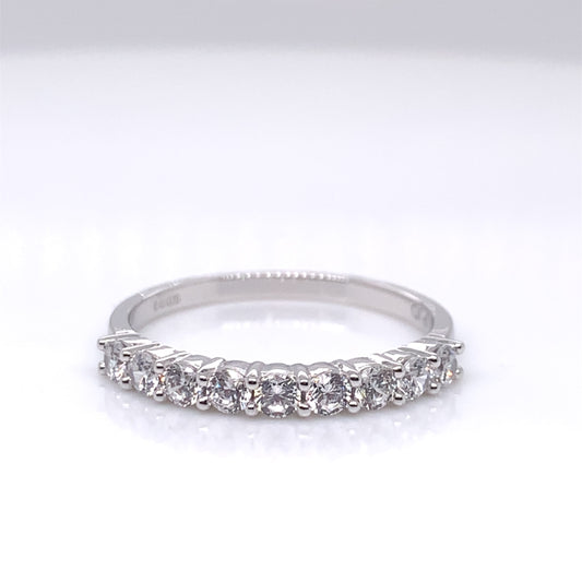 9ct White Gold CZ Eternity Ring