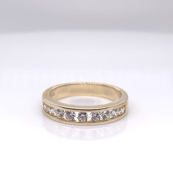 9ct Gold CZ Channel-set Eternity Ring