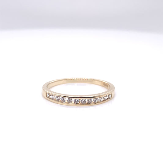 9ct Gold CZ Channel-set Eternity Ring GRA107