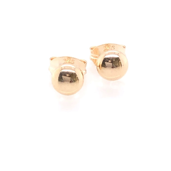 9ct Gold 4mm Bouton Stud Earrings CB5874