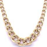 9ct Gold Chunky Graduated Curb Necklet