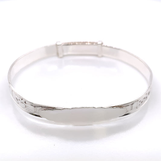 Silver Baby Bangle Claddagh & Celtic Band SB500